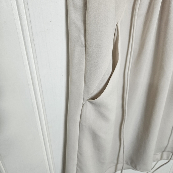 Aritzia Wilfred Mini Dress Women Sz XS Sabine Sleeveless Faux Wrap Draped Collar - Picture 5 of 15